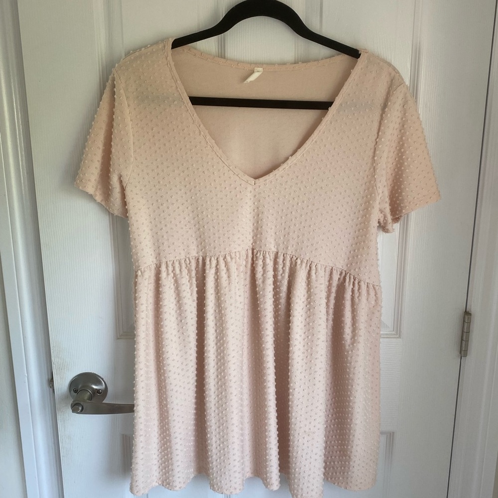 Pink blush maternity top